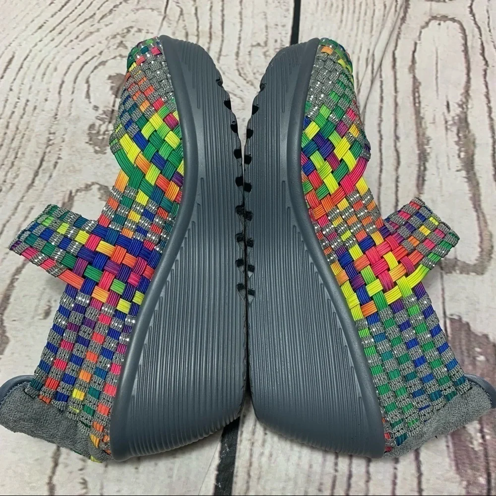 St. John’s Bay Woven Karma Rainbow Wedge Mary Jane